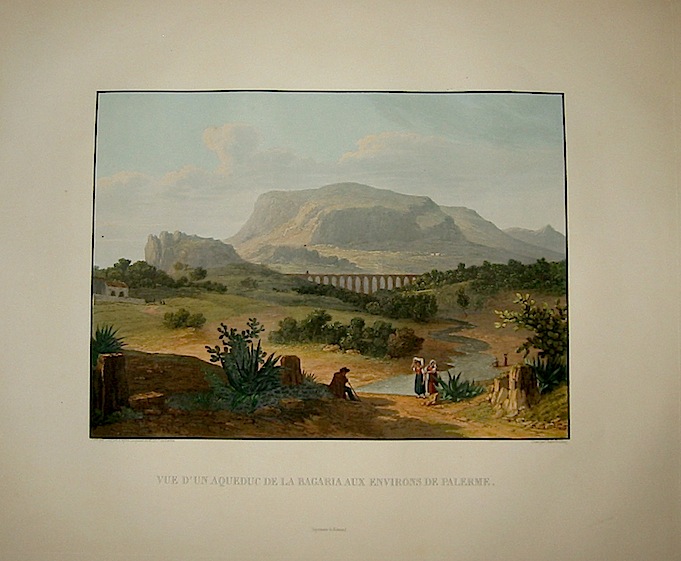  Vue d'un aqueduc de la Bagaria aux environs de Palerme 1822-1826 Parigi 